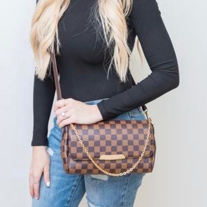 Brown / black pattern checkered crossbody